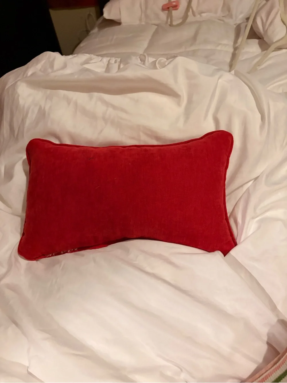 I Deserve a Little Treat Red Decorative Pillow by
